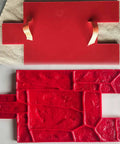 Pro Grade Concrete Stamp Molds Set For Outdoor Projects With Realistic Cobblestone, Brick, And Wood Grain Textures, red mold