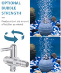 Twenty Four Pack Aquarium Thread Air Control Valves For Three Sixteenth Inch ID Airline Tubing Single Way Chromium Copper Air Flow Regulators For Air Pumps Do It Yourself Dope Fish Tank Setup showing bubble control in aquarium
