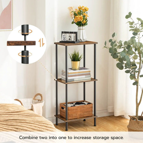 Set Of Two Rustic Brown End Tables Featuring Built Tough Industrial Frames Double Tier Storage Compact Side Tables And Nightstands For Living Rooms And Bedrooms With Easy Peasy Assembly That Actually Holds Up with decorative items.