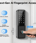 Slick Wifi Video Smart Lock With Integrated Camera And Audio Alert Hella Secure Fingerprint Keypad setup in action for easy unlocking.