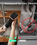 Pro Grade Sous Vide Cooker Immersion Circulator With Recipes, IPX7 Waterproof And Ultra Quiet 1100W, Fast Heating, Precise Temperature 0.1 Degree Celsius And 99.59 Hour Timer, Compact Stainless Steel Design For Effortless Chef Level Results, IPX7 rinse in sink