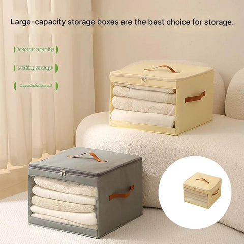 Heavy Duty Extra Large Storage Bins Foldable Moisture Resistant Moving Bags With Clear Window stacked on soft surface.
