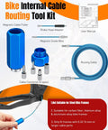 Bike Internal Cable Routing Tool Kit With Hydraulic Hose Cutter for 4-5.5mm cables, includes magnetic guides and connectors