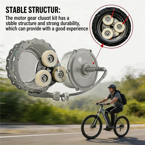 36T Solid Nylon Planetary Gear Set With 88mm Turn Clutch For E Bike Motor Clutch Kit Replacement Compatible With 500W 750W Hub Motors Left Gear Clutch Built Tough For Quiet Smooth Daily Rides
