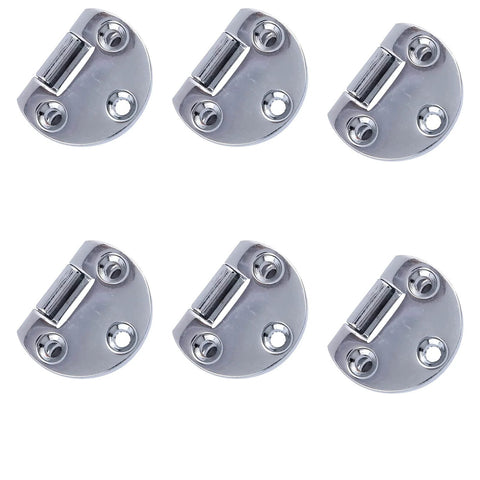 6 Pcs Zinc Alloy Flip Door Hinges 90 Degree Folding Butt Hinges For Table Desk Wardrobe Durable Hardware displayed in a set of six