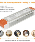 Dimmable LED Driver 120W 12V DC Power Supply For Christmas Lights Quiet Operation Regulated Transformer with specifications