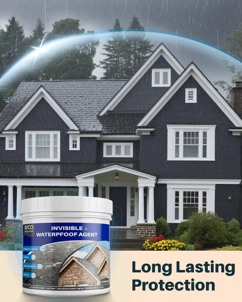 Clear 35Oz Waterproof Sealant Coating For Indoor And Outdoor Use Invisible Water Based Protector for roofs shown in front of house