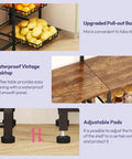 Features of Espresso Bakers Rack With Storage For Coffee Bar And Kitchen Station Shelves Top Surface For Small Appliances