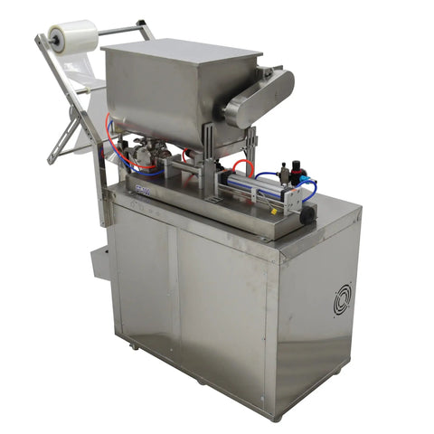 Automatic Liquid Paste Filler And Sealer Machine With Mix Hopper For Sauces And Chunky Salsa Stainless Steel Three Side Packaging System Slick Workflow No Headache Packing Ready To Roll For Daily Shop Runs