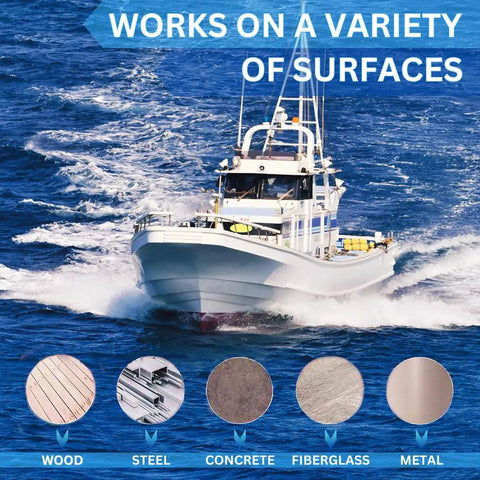 Heavy Duty Rubberized Non Slip Spray Coating Delivers Rock Solid Grip For Wet Patios Decks And Pool Areas providing durable coating on fiberglass boat surface.