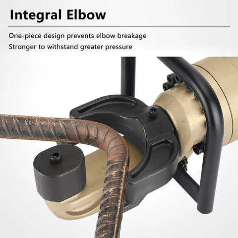 Heavy Duty Electric Rebar Bender With 1.5KW Power Bends Steel Bars Up To 1.25 Inch Fast In Seconds showing integral elbow design for strength.
