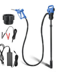 Heavy Duty Electric Drum Pump 5 GPM Fast Pour Setup Plug And Play For Diesel DEF Water Antifreeze Motor Oil Chemicals No Hassle Operation 2 Inch Bung Adapter 110V 240V AC DC with wand and power cords.