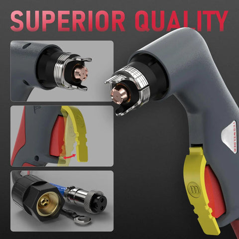 IPT40 Plasma Cutting Torch Replacement For Cut-55DS Pro, Cut-55NHF, And Cut-55NHF Plus With Non-Touch Pilot Arc handle and nozzles