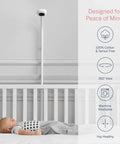 Baby in Breathing Wear Sleeping Bag For Baby, Size Small 3 To 6 Months, Pebble Grey, sensor free breathing motion monitoring pattern.