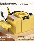 Heavy Duty Steam Cleaner Blasts 284 Degree Vapor And 70 Psi Force To Crush Stubborn Grime No Sweat Commercial Grade Multi Surface Cleaner Eases Through Kitchen Stains And Handles Deep Scrubbing Tasks Like A Total Champ with handle and wheels.
