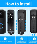 How to install the Built Tough Backplate Replacement For Leading Smart Doorbell Systems, showing mounting steps.