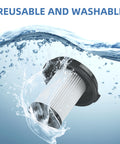 4 Pack Pleated Vacuum Filters For CleanView XR Pet 300W And XR 200W Cordless Vacuums Replacement, filter in water