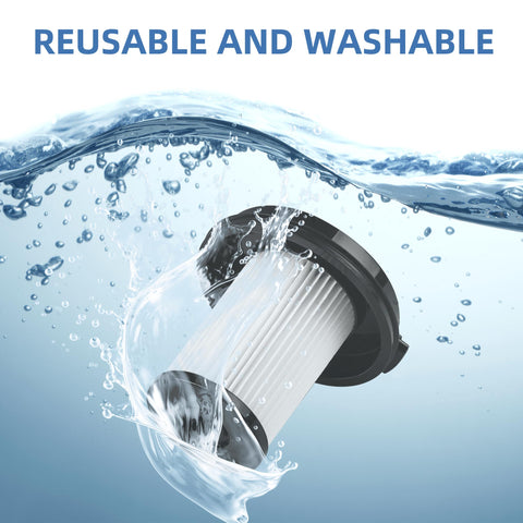 4 Pack Pleated Vacuum Filters For CleanView XR Pet 300W And XR 200W Cordless Vacuums Replacement, filter in water