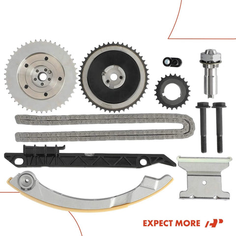 Engine Timing Chain Kit With VVT Sprocket And Tensioner For DOHC 4 Cylinder 2.2L 2.4L Fits Chevy GMC Pontiac Buick