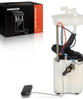 Honda CR-V Fuel Pump Module Assembly With Sending Unit, 4 Pin Connector, 2 Tube Ports, For 2002 2003 2004 2005 2006 2.4L Replacement, 1 Hose Design For Easy Plug And Play Fit displayed with packaging