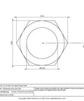Top view technical drawing of 7 16 20 X 3 1 4 UNF titanium bolt; features grade 5 Ti 6 Al 4V material.