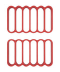 Two Pack Silicone Roasting Racks Red Elevate Your Food For Healthier Roasting With Open Air Design Let Air Circulate For Even Browning
