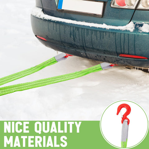 Two Pack 5 Ft Heavy Duty Polyester Lifting Rigging Straps With Two Leg Bridle Web Sling Hook And Twist Eye Lift Straps towing car