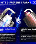Comparison of double iridium spark plugs vs nickel-plated spark plugs highlighting durability and performance differences
