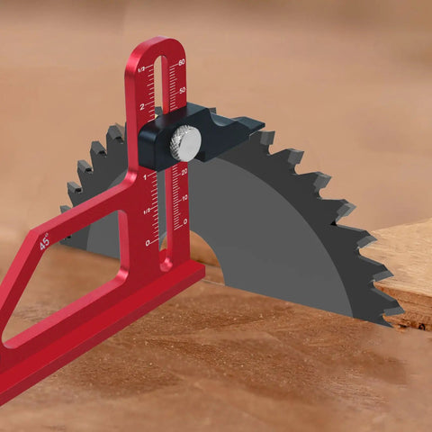 0 To 60mm Height Gauge for Woodworking 45 Degree Precision CNC Machined Depth Tool with Anodized Aluminum Scale for Table Saw