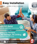 Two people high-fiving during easy installation of 52 Inch Flush Mount Ceiling Fan With Lights And Remote Control.