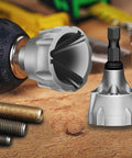 Heavy Duty External Chamfer Deburring Tool With HSS Hex Shank And Carbide Blades for fast burr removal on metal bolts