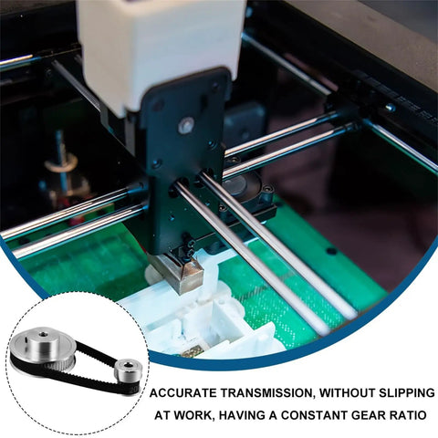 Premium Aluminum Synchronous Wheel Kit Stepper Motor Pulley Set With Timing Belt Screws And Allen Key For Smooth Transmission Built To Handle 3D Printer CNC Milling Machine Hobbing Tooling Projects You Want Precise Movement And Killer Gear Ratios.