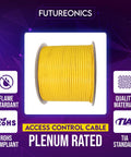 All In One Access Control Cable For Plenum Install Yellow 500 Ft 18 AWG 4C Power Plus 22 AWG 4C Reader Spool