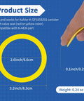 2Pcs Canister Flush Valve Seal Set For Toilet Tank GP1059291 Silicone Gasket Replacement Ring, 2.6in yellow seal