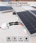 Solar Extension Cable Weatherproof Entry Gland Junction Box With Female And Male Connector Adapter 10 Ft 10 AWG installed on RV roof