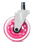 Pink Rollerblade Office Chair Wheels Set Of Five Rollin Smooth As Butter To Silently Shield hardwood and carpet floors from scratches.