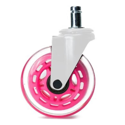 Pink Rollerblade Office Chair Wheels Set Of Five Rollin Smooth As Butter To Silently Shield hardwood and carpet floors from scratches.