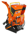 6 Inch PTO Hydraulic Wood Chipper For 20 To 50 HP Tractors With 3 Point Hitch Hydraulic Feeding Heavy Duty Workhorse Chipper For Farms And Homeowners Model WC68H, side view