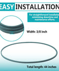 Image showing V Belt Replacement Three Eighths Inch By Forty Four Inches For 6744 3LK440 Aramid Fiber Drive Belt, easy install.