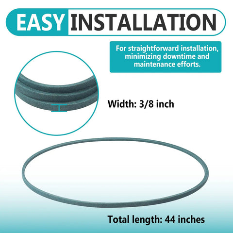 Image showing V Belt Replacement Three Eighths Inch By Forty Four Inches For 6744 3LK440 Aramid Fiber Drive Belt, easy install.