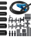 Pro Grade Silicone Vacuum Hose Kit For Auto Repairs With Six Diameters From One Eighth To Three Eighths Inch 64 Nylon Fittings V-Shaped Cutter