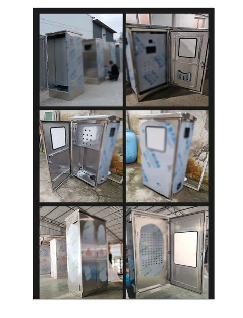 Built To Last 304 Stainless Steel Outdoor Electrical Enclosure Junction Box With Weatherproof Waterproof Construction, Rain Shield Roof, Tight Seal Gasket, Clear Window, Heavy Duty Housing, Tough As Nails For Industrial Or Home Outdoor Use. stainless steel enclosure with window and roof
