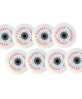 LED Light-Up Inline Skate Wheels Set With Magnetic Core And Bearings For Indoor And Outdoor Use 90A Hardness 8-Pack in Red 90mm