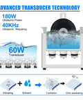 Advanced transducer technology in Straight Fire Vinyl Record Washer And Ultrasonic Cleaner for effective LP cleaning.