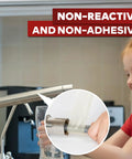 Child using Clear Self-Fusing Silicone Tape Pro, 1.5 Inch By 15 Foot, 30 Mils for quick emergency seal on kitchen faucet.