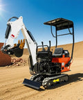 Compact Hydraulic Digger for trenching and pipe installations on construction site, featuring mini excavator attachments.