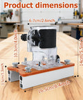 Pro Grade 2-In-1 Router Jig For Slotting And Positioning, Heavy Duty Aluminum Adjustable Bracket with dimensions labeled