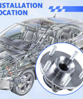 Installation diagram showing Front Wheel Hub Bearing Assembly Fits Nissan Rogue 2008-2013, Rogue Select 2014-2015, and Sentra 2007-2012