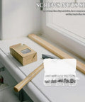 Zinc Alloy Pro Grade Pan Head Machine Screws Nuts And Washers Kit with hammer and box on windowsill.