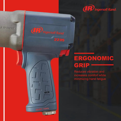 Half Inch Drive Quiet Tech Air Impact Wrench With Up To 1300 Ft Lbs Torque For Pro Grade Assembly And Disassembly Perfect For Suspension Work And Industrial Equipment Repairs with ergonomic grip